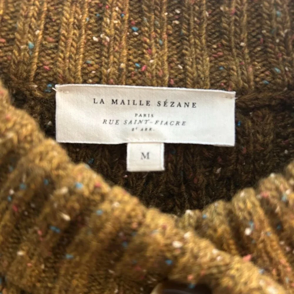 Sezane Andine Cardigan Sweater - Gold - Medium - Picture 3 of 3